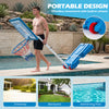 Adjustable 3.3-3.9 feet pool basketball hoop with shatterproof backboard and built-in wheels for easy movement.