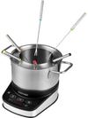 1200W Electric Fondue Pot Set with 3.2 QT Removable Pot 6 Color-Coded Fork