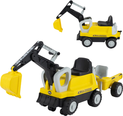 Costway 2-In-1 Kids Ride-On Tractor w/ Digging Arm & Detachable Trailer 23300172 New