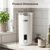 Home Espresso Coffee Station dimensions showing a compact design at 3.5" wide and 8" tall for kitchen countertops.