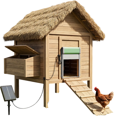 Costway Automatic Chicken Coop Door Remote Control Light Sensor Timer 59365007 New
