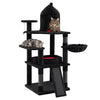 Multi-level 50-inch Gothic cat tree features a cozy house, scratching ramp, and plush beds for indoor cats' comfort and play.