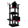 Multi-level 70-inch Gothic cat tree features a castle, cozy coffin bed, and sisal scratching posts for indoor cats.