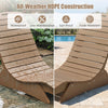Contoured brown outdoor lounger made of fade-resistant HDPE, perfect for poolside relaxation and low-maintenance use.