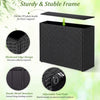 Raised garden bed made of weatherproof PE rattan with a sturdy metal frame, ideal for indoor and outdoor plant cultivation.