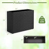 Raised garden bed made of weatherproof PE rattan, measuring 32" x 24" x 11", ideal for indoor and outdoor planting.
