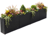 Tall raised garden bed made of weatherproof PE rattan, perfect for cultivating flowers and adding privacy in outdoor spaces.