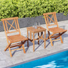 Teak wood folding patio chairs set of 2 with sturdy frame and comfortable back, ideal for poolside or garden use.
