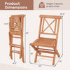 Teak wood folding patio chair with sturdy frame, comfortable high back, and compact design for easy storage and portability.