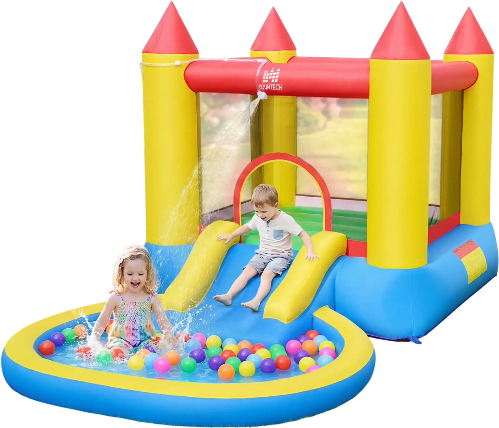 Costway Kids Water Park Bounce House Splash Pool 380W Blower 43595778 New