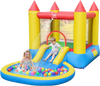 Kids Water Park features a colorful splash pool and water slide, designed for safe and imaginative outdoor play.