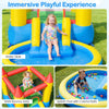 Kids Water Park features a water slide, wide bouncy area, and splash pool with colorful balls for outdoor fun.