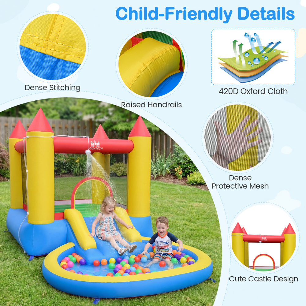 Kids Water Park features a cute castle design, 420D Oxford cloth, and a splash pool for safe, imaginative play.