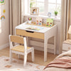 Wooden Kids Desk and Chair Set for Reading Drawing Playing-Natural - Gallery View 1 of 11