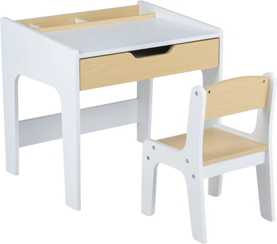 Costway Wooden Kids Desk & Chair Set Reading Drawing Playing 72174444 New