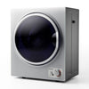 Compact electric clothes dryer featuring four drying modes and 1.5 cu. ft. capacity, perfect for limited-space laundry areas.