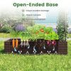 Rattan raised garden bed with trellis features an open-ended base for excellent drainage and nutrient absorption.