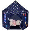Colorful indoor outdoor play tent with starry design, perfect for kids' playtime and reading nooks.