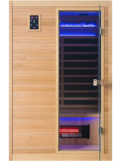 Costway 2 Person Far Infrared Wooden Sauna Room 51569106 New