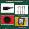 Included accessories for the 5.5 FT inflatable Christmas teeter totter include a power adapter, blower, ground stakes, and LED lights.