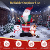 8 FT inflatable Christmas decorations featuring Santa, a snowman, and a reindeer, designed for reliable outdoor use.