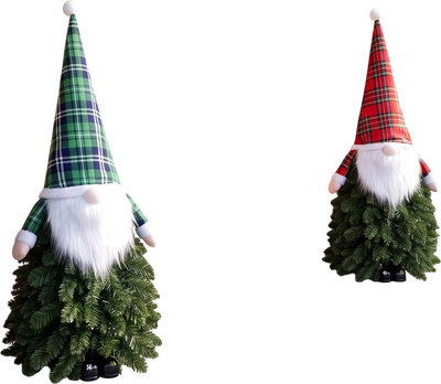 Costway 2 Pack 3' Pre-Lit Mini Tabletop Artificial Christmas Tree Green Red Battery Operated 73187643 New
