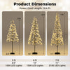 Lighted Alpine Tree in 5 ft height with 1000 warm white LED lights, perfect for festive decorations and seasonal events.
