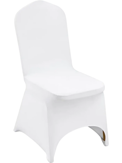 Vevor Chair Covers Stretch Spandex Folding Arched Front White 100-Pc Set New