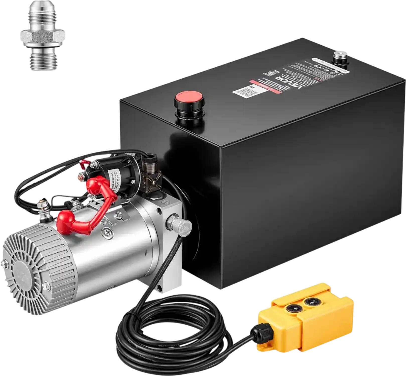 Vevor Hydraulic Pump 15 Qt Single Acting Dump Trailer Power Unit New