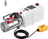 VEVOR 7 Quart Hydraulic Pump, Single Acting Dump Trailer Pump, 3200PSI Max Relief Pressure, 0.91 GPM Flow Rate, DC 12V 1.6KW Hydraulic Power Unit for Dump Trailer Car Lifting (Horizontal Installation)