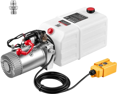 Vevor Hydraulic Pump 7 Quart Single Acting Dump Trailer Power Unit New