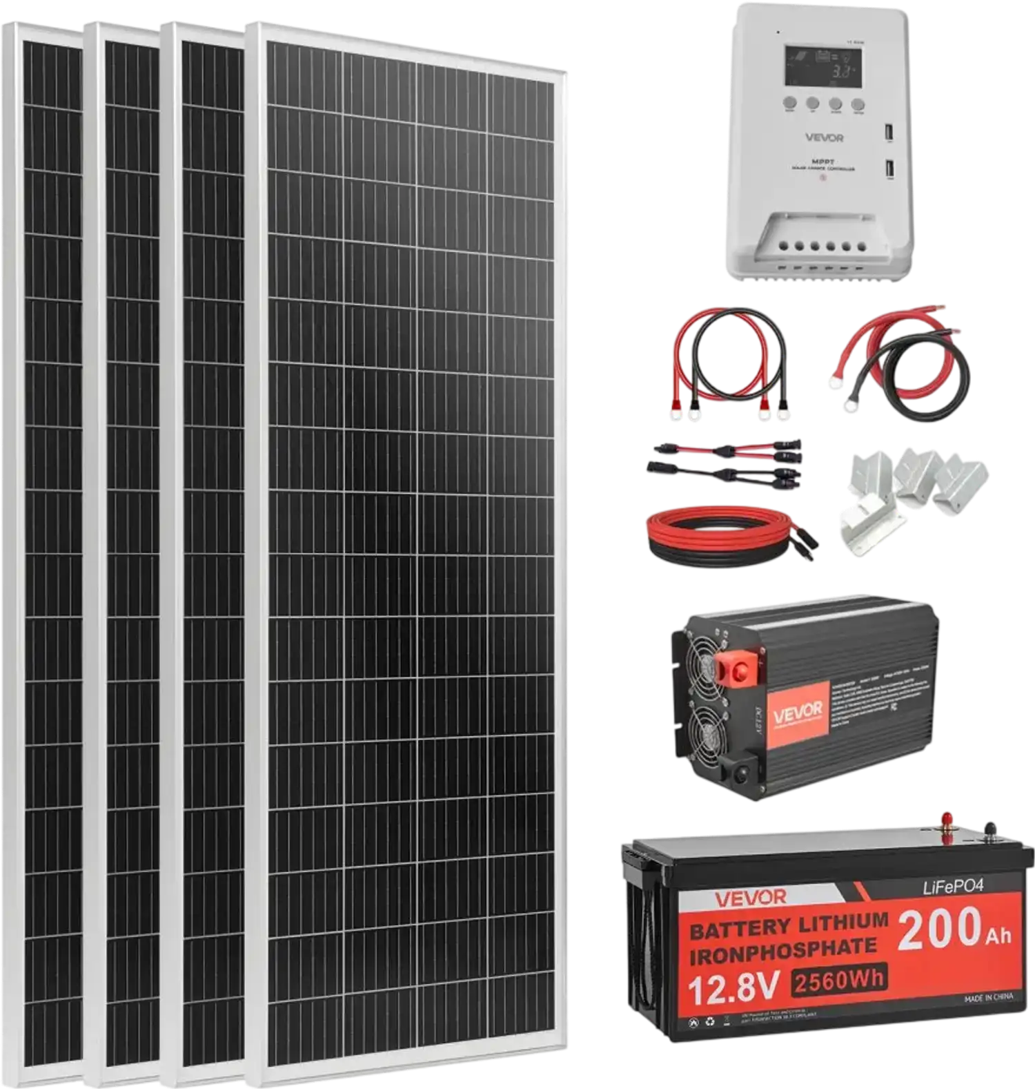 Vevor Solar Power Kit 400W 12V Complete Off-Grid System New
