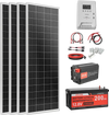 VEVOR 400W 12V Complete Solar Power Kit, 4PCS 100W Monocrystalline Solar Panels + 12.8V 200Ah LiFePO₄ Battery + 40A MPPT Charge Controller + 2000W Power Inverter for RV Home Camping Boats Off-Grid