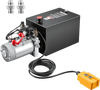 VEVOR 12 Quart Hydraulic Pump, Double Acting Dump Trailer Pump, 3200PSI Max Relief Pressure, 0.91 GPM Flow Rate, DC12V 1.6KW Hydraulic Power Unit for Dump Trailer Car Lifting (Horizontal Installation)