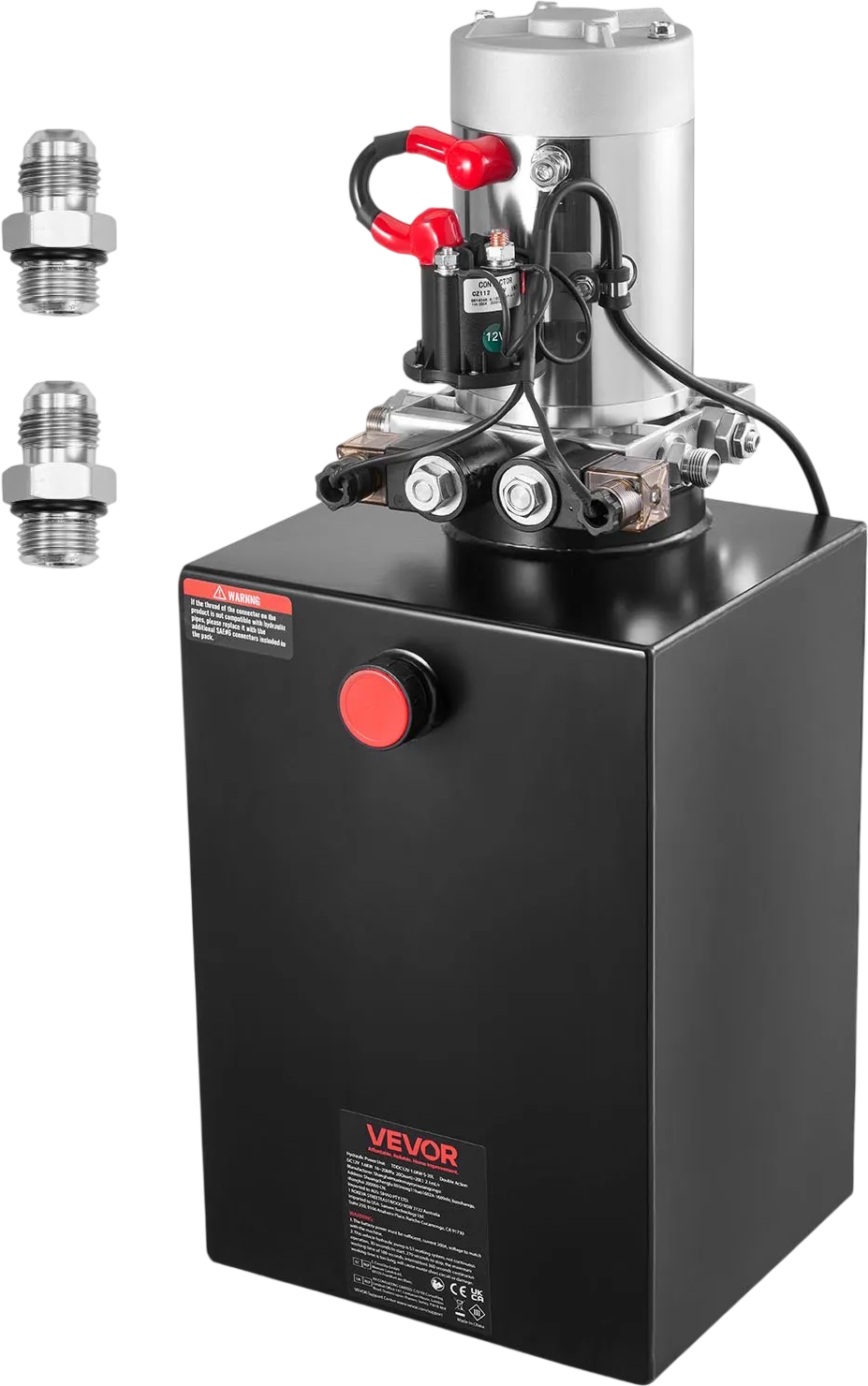 Vevor Hydraulic Pump 20 QT Double Acting 3200 PSI 0.91 GPM Metal Reservoir DC 12V New