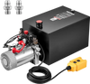 VEVOR 20 Quart Hydraulic Pump, Double Acting Dump Trailer Pump, 3200PSI Max Relief Pressure, 0.91 GPM Flow Rate, DC12V 1.6KW Hydraulic Power Unit for Dump Trailer Car Lifting (Horizontal Installation)