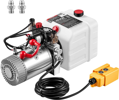 Vevor Hydraulic Pump 3 Qt Double-Acting Dump Trailer Power Unit New