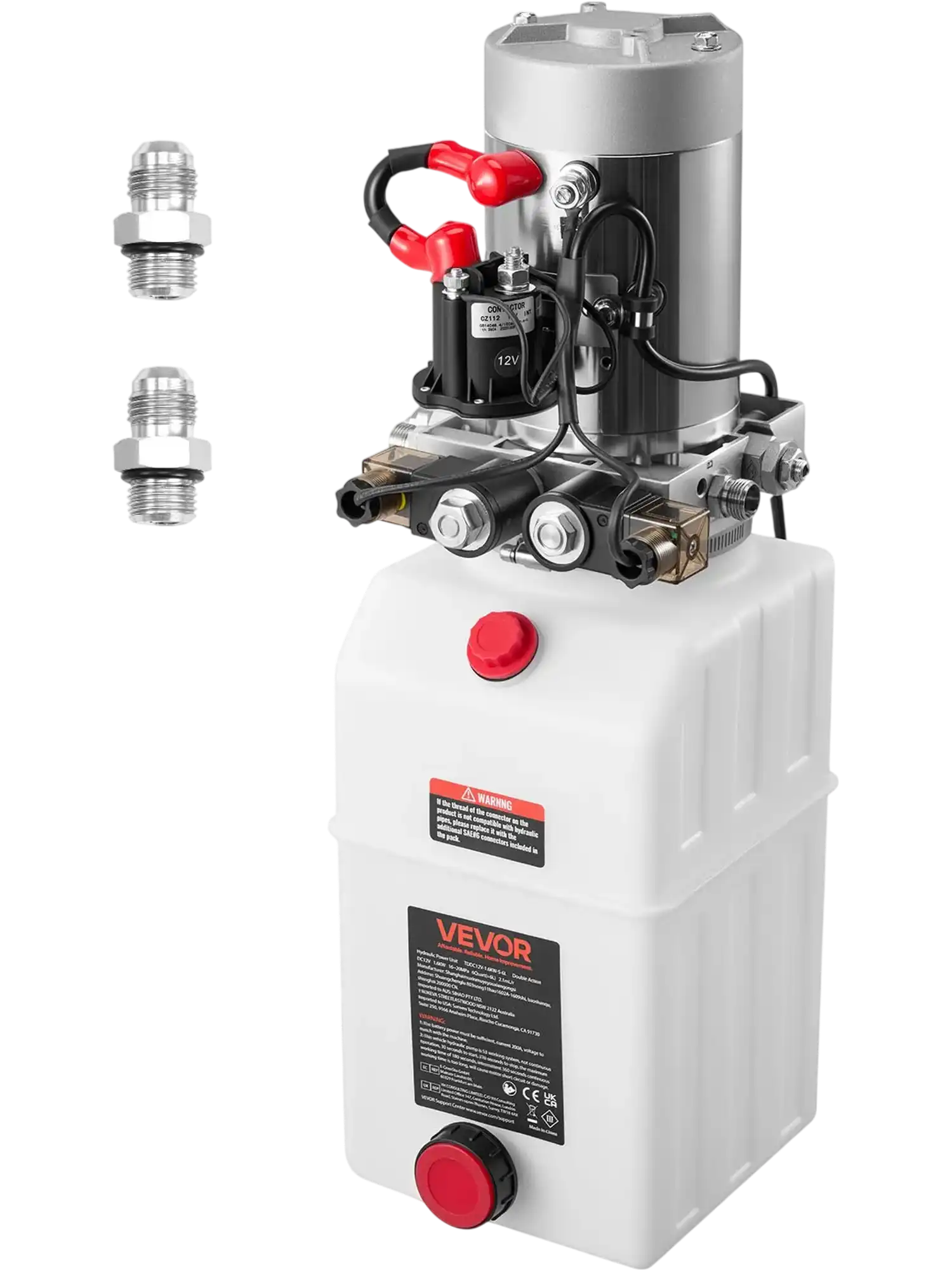 Vevor Hydraulic Power Unit 6 QT Double Acting 12V 3200 PSI 0.91 GPM Trailer Pump New