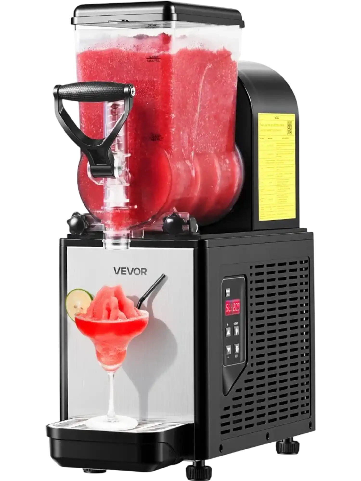 Vevor Slushie Machine Commercial Frozen Drink Maker 6L/1.6 Gal Self-Cleaning New