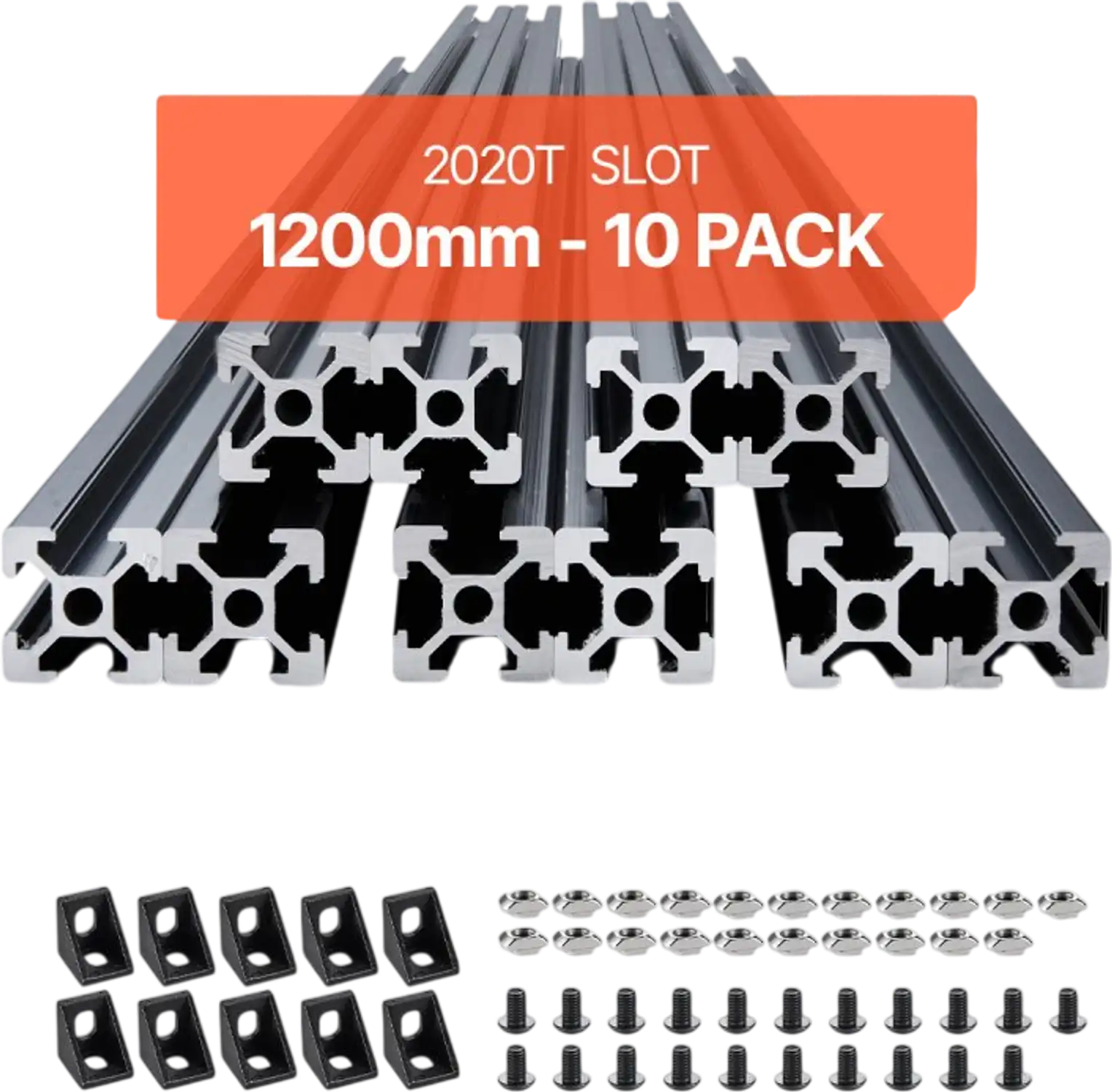 Vevor Aluminum Extrusion Linear Rail 10-Pc 47.2