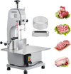 VEVOR Commercial Electric Meat Bandsaw, 1500W Bone Sawing Machine with 12.4" x 18.1" Workbench, 0-4.3" Cutting Thickness, 7 Extra Replacement Blades, for Cutting Bone, Frozen Meat, Pork, Beef & Ribs