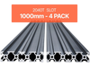 VEVOR 4PCS 39.4 in (1000mm) T Slot 2040 Aluminum Extrusion Profile, European Standard Anodized Linear Rail, High-Strength Extruded Aluminum Rail for 3D Printer, CNC Machine DIY, Laser Engraving, Black