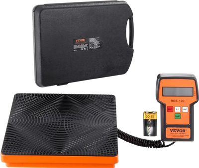 VEVOR Refrigerant Scale 220 LBS HAVC Charging Recovery Freon Scale, with Wired Remote Control, 5g High Precision Electronic Digital Recovery Weight Scale with Case and Dry Battery