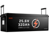 VEVOR 24V 320Ah LiFePO4 Lithium Battery 4000+ Cycles 200A BMS with Bluetooth, 8192Wh Lithium Battery with Low Temperature Protection, Supports 8P2S Connection, for RV, Trolling Motor, Marine, Solar