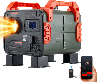 Vevor Diesel Heater Bluetooth App Control Portable Outdoor Camping Fast Heating 1.32 Gal 5 L New