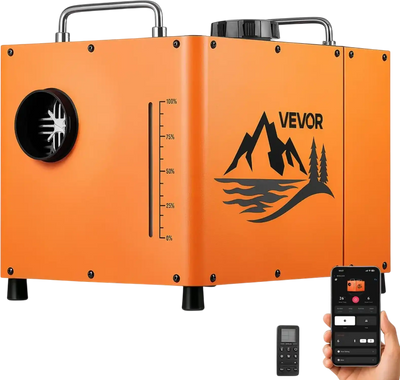 Vevor Diesel Heater 12-24V Portable Air Heater with Bluetooth App Control 1.85 Gal New