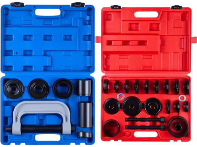 VEVOR Bearing Press Kit, 10+24 Pcs, 2 in 1 Ball Joint Press & Wheel Bearing Puller Kit, Race and Seal Driver Set with 13 Bushings, C-Frame and Sleeves, Heavy Duty Removal Installation Set with Case