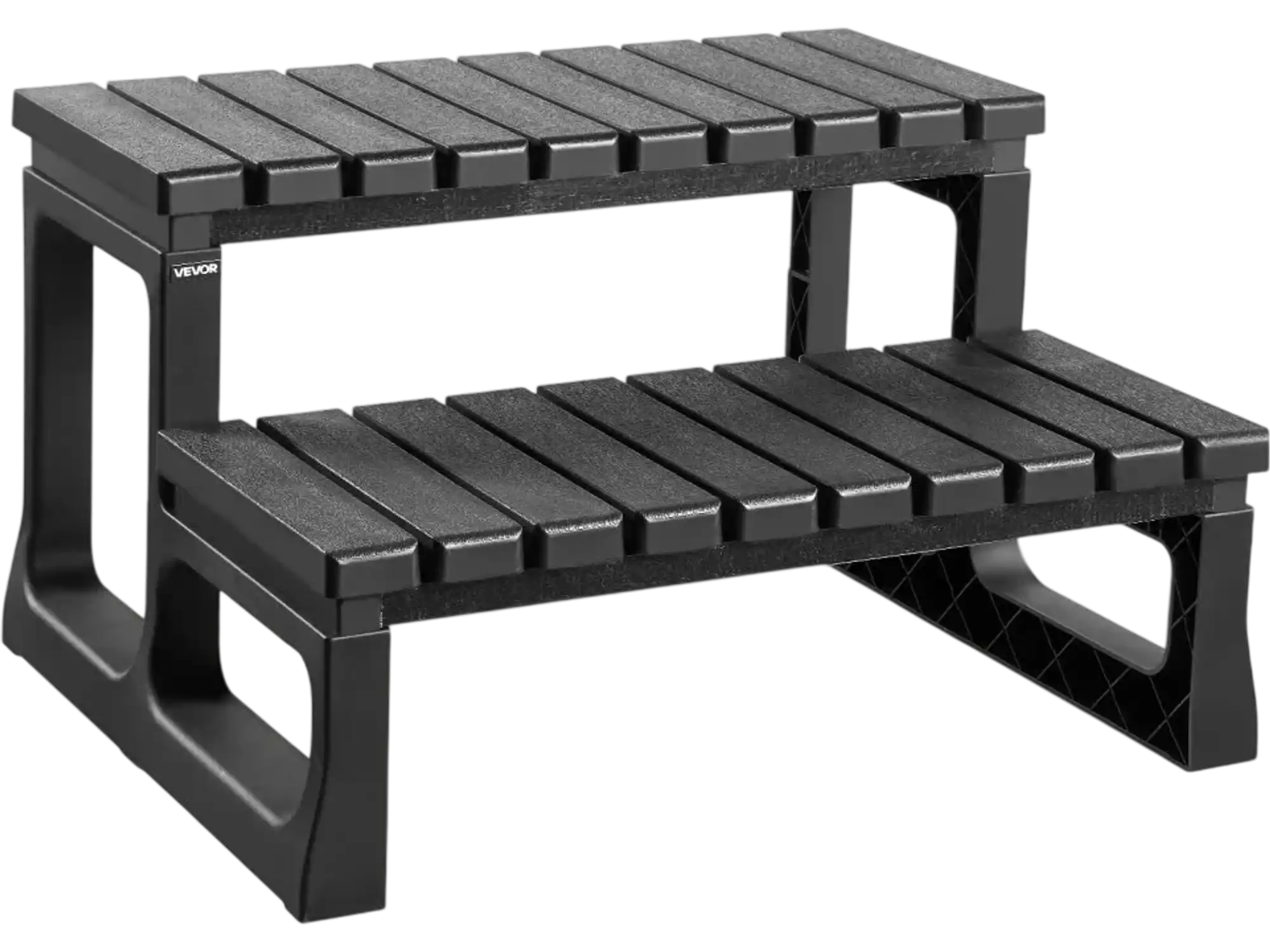 Vevor Hot Tub Steps 2-Step Outdoor Spa Stairs Black New