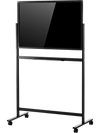 VEVOR Glass Dry Erase Board 35 x 23 in Magnetic Whiteboard with Base Black, Frameless, Mobile with Stand and Wheels, Includes Markers, Magnets and Eraser, for Office, School Classroom, and Home