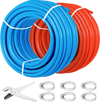 VEVOR Oxygen-Barrier PEX Tubing 300Ft Red + 300Ft Blue 1/2 Inch Radiant Floor PEX Pipe Radiant Heat Floor Heating Plumbing Cold and Hot Water Tubing